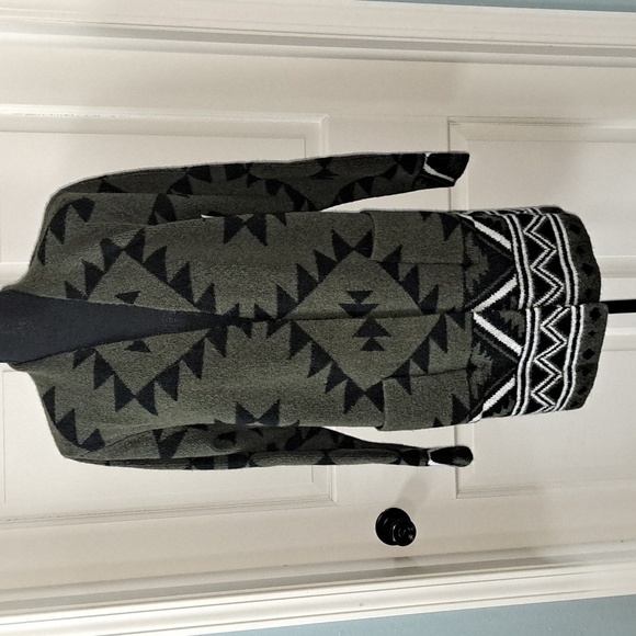 Frye Aztec Super Soft Oversized Comfy Pockets Western Print Cozy Long Cardigan - Picture 1 of 12
